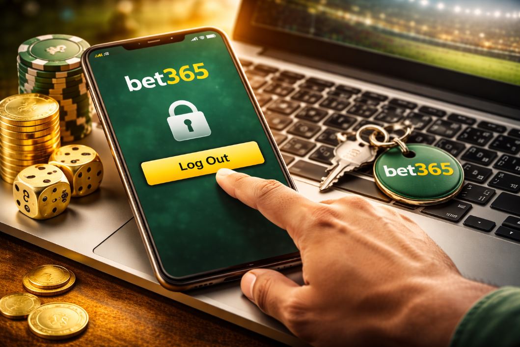 Bet365 logout guide screen for users in Bangladesh